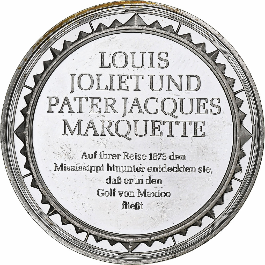 Germania, medaglia, Les Grands Explorateurs, Louis Joliet, Jacques Marquette