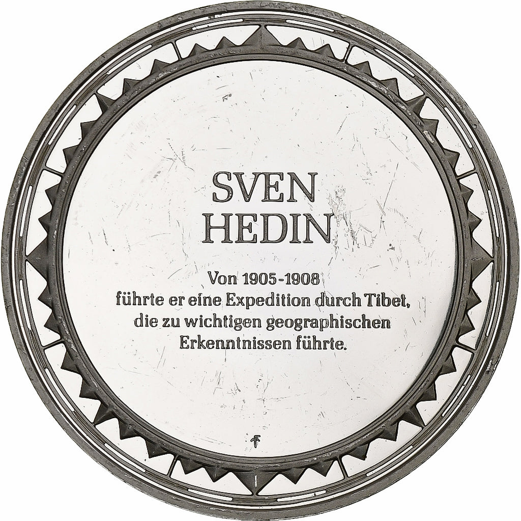 Germania, medaglia, Les Grands Explorateurs, Sven Hedin, Argento, BB+
