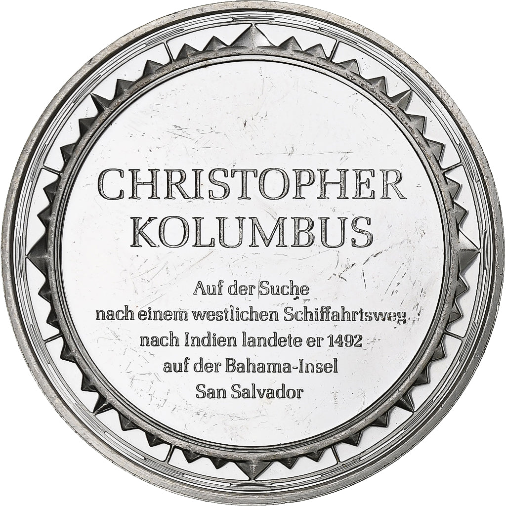 Germania, medaglia, Les Grands Explorateurs, Christopher Kolumbus, Argento, BB+