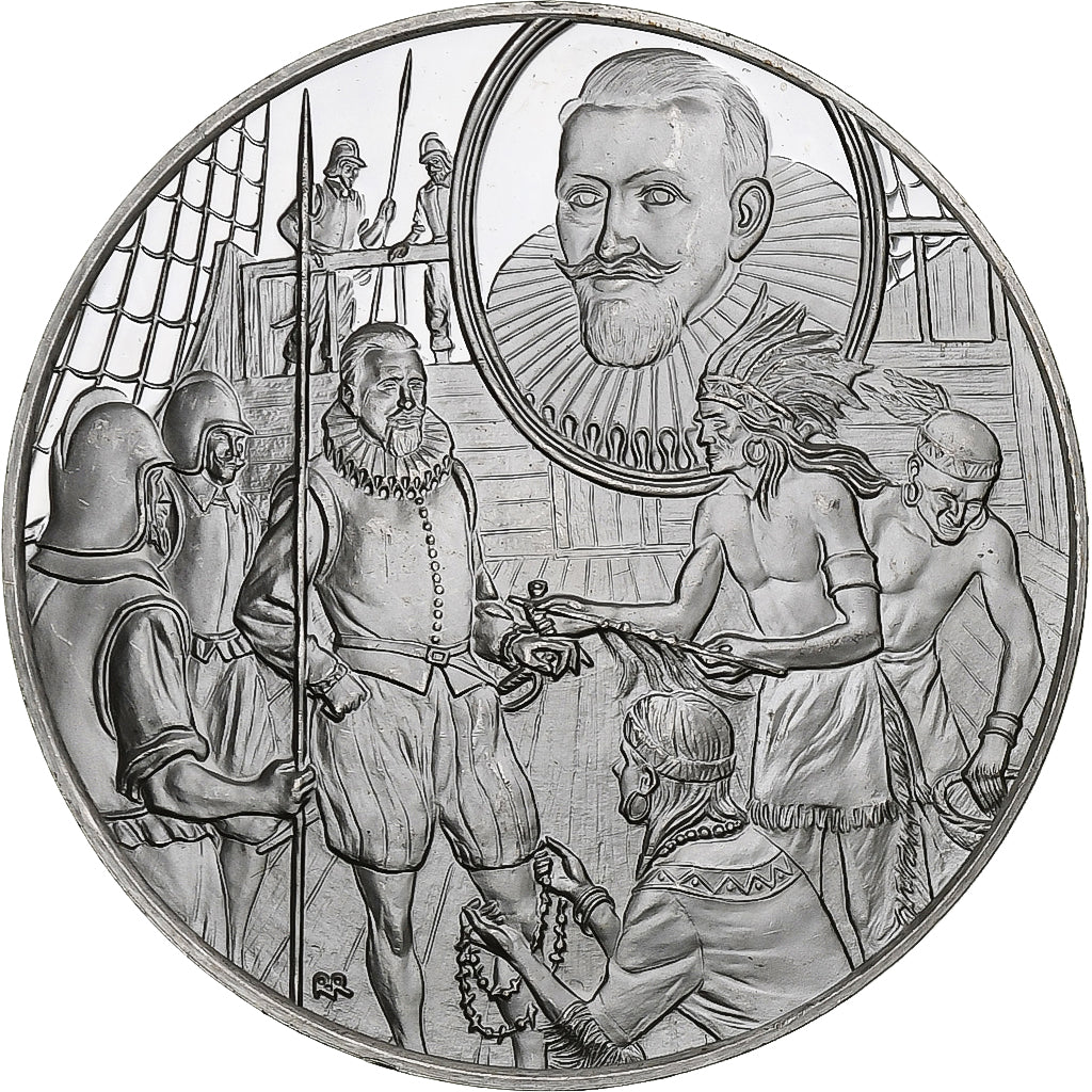 Germany, Medal, Les Grands Explorateurs, Henry Hudson, Silver, AU(50-53)