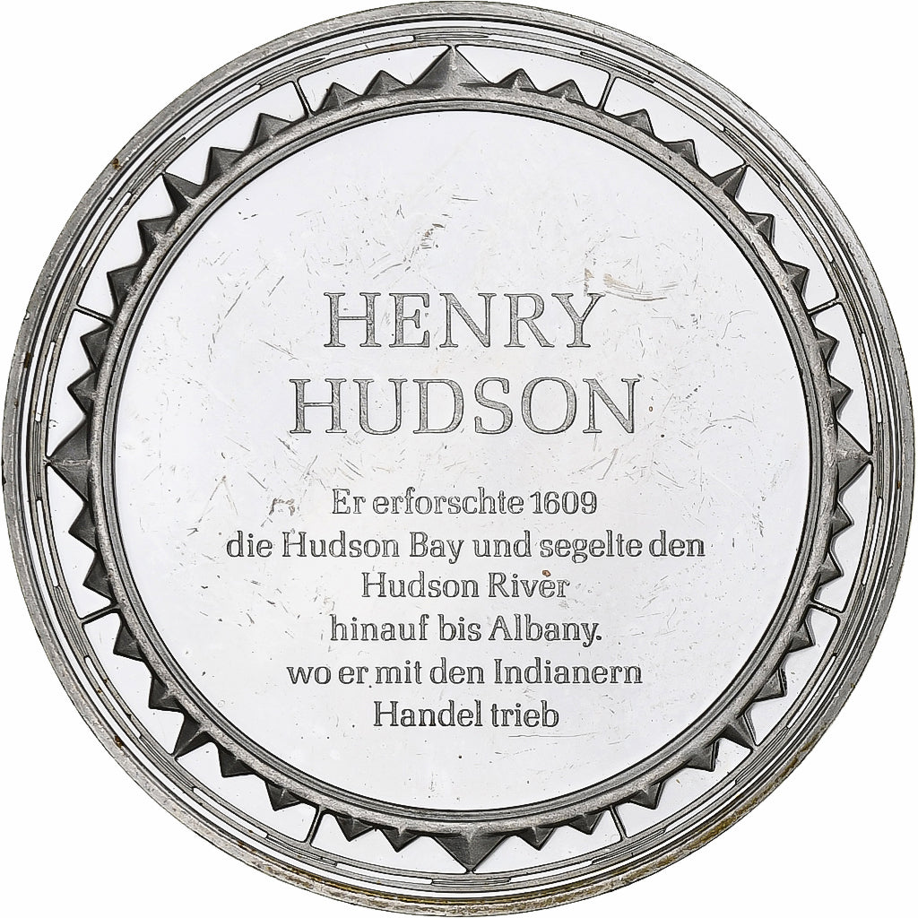 Germany, Medal, Les Grands Explorateurs, Henry Hudson, Silver, AU(50-53)