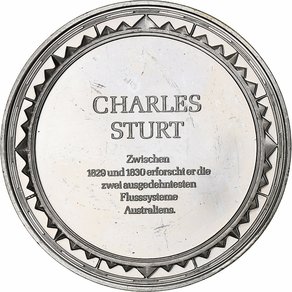 Germania, medaglia, Les Grands Explorateurs, Charles Sturt, Argento, BB+