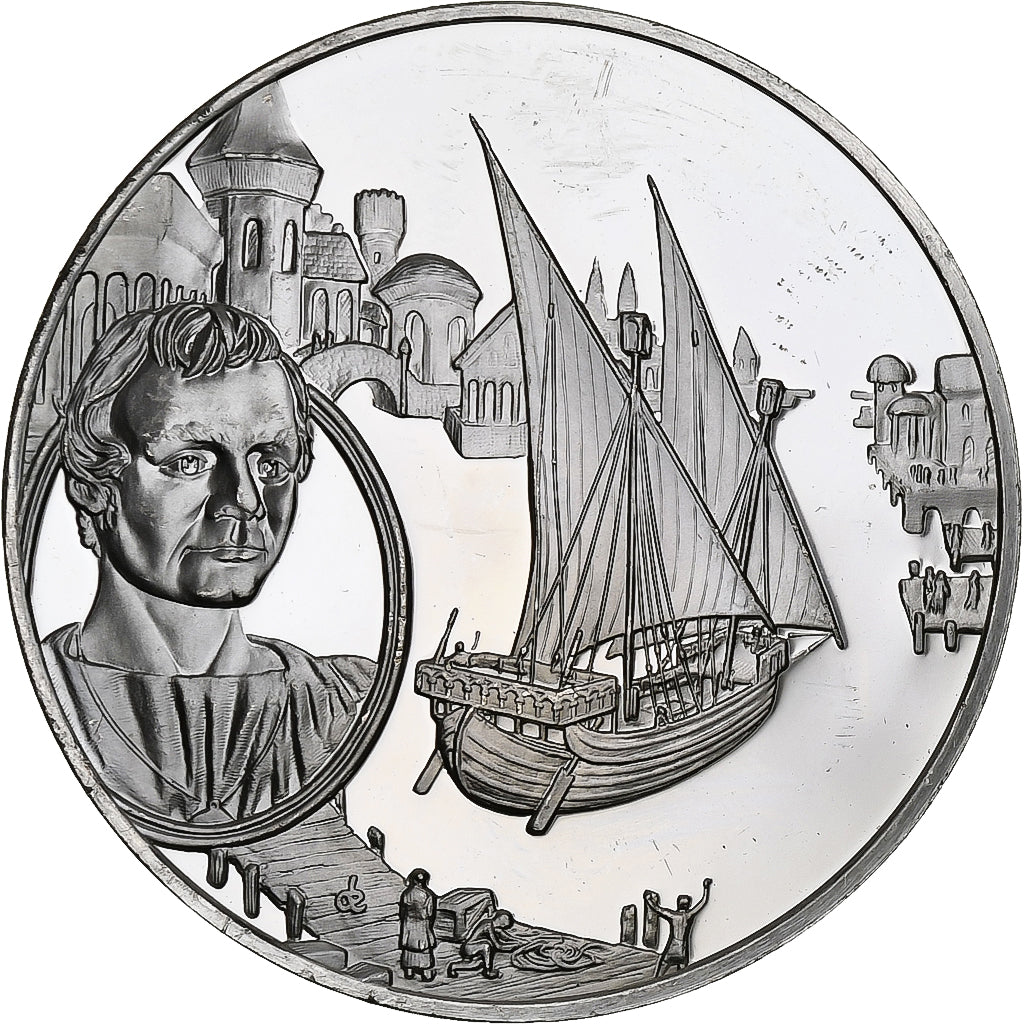 Germany, Medal, Les Grands Explorateurs, Marco Polo, Silver, AU(50-53)