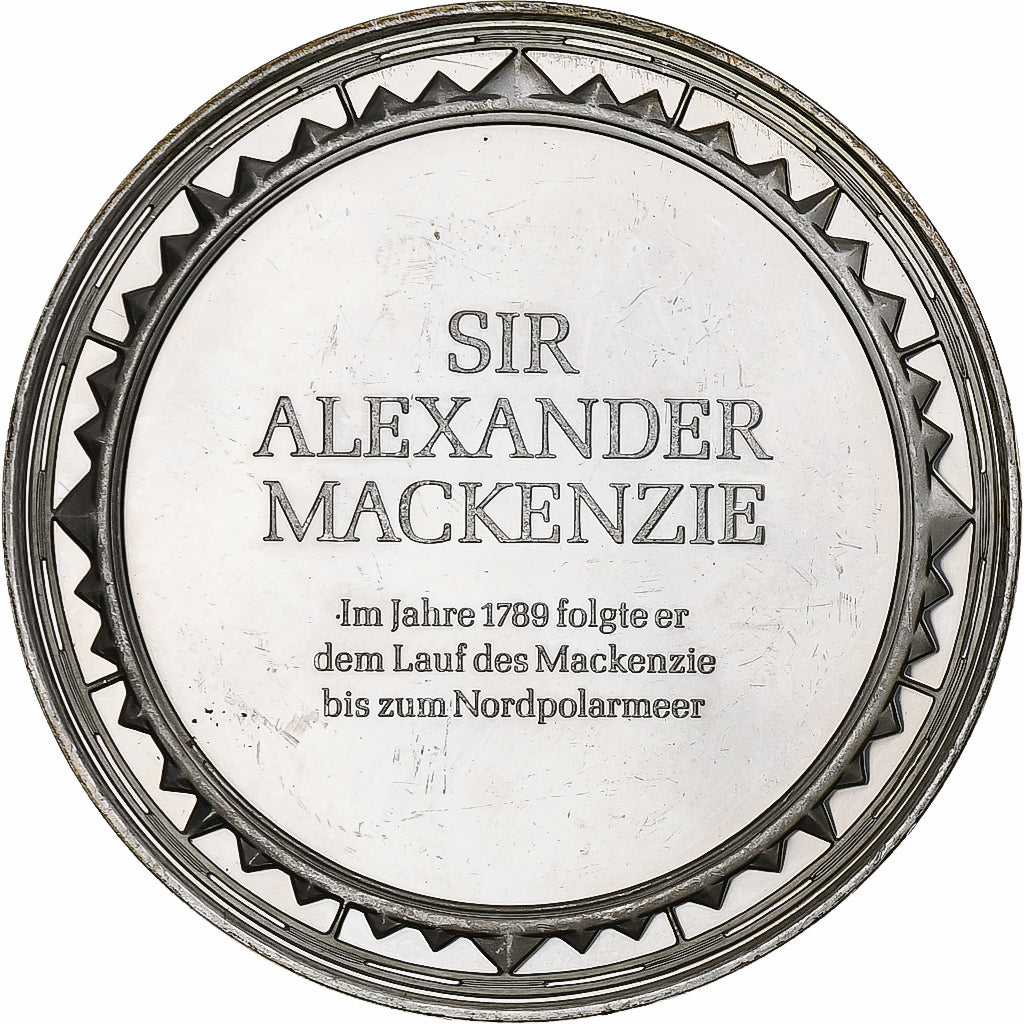 Germania, medaglia, Les Grands Explorateurs, Sir Alexander Mackenzie, Argento