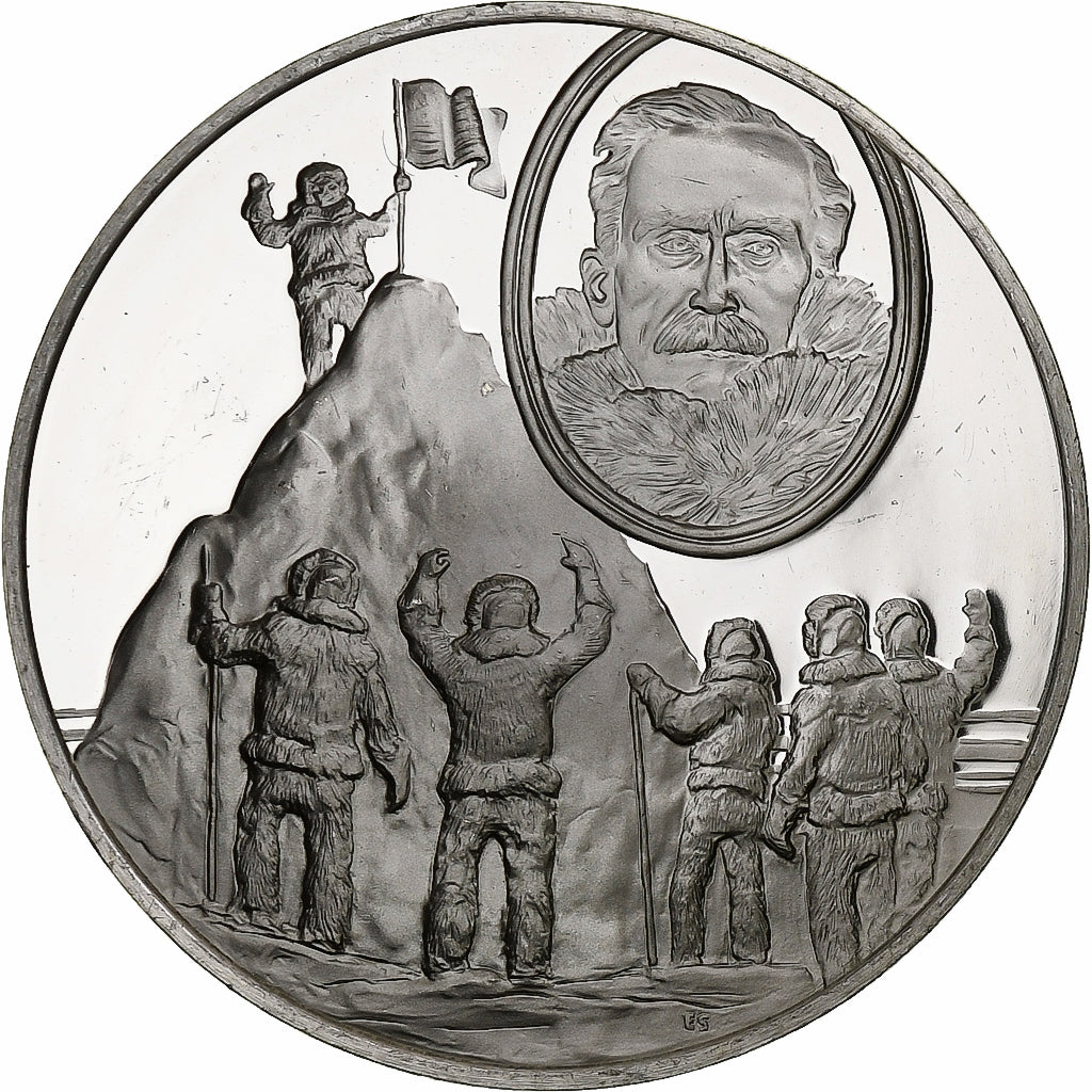 Germania, medaglia, Les Grands Explorateurs, Robert Edwin Peary, Argento, BB+