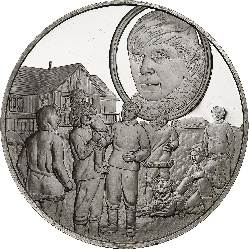 Allemagne, Médaille, Les Grands Explorateurs, Knud Rasmussen, Argent, TTB+