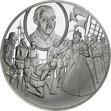 Allemagne, Médaille, Les Grands Explorateurs, Sir Francis Drake, Argent, TTB+