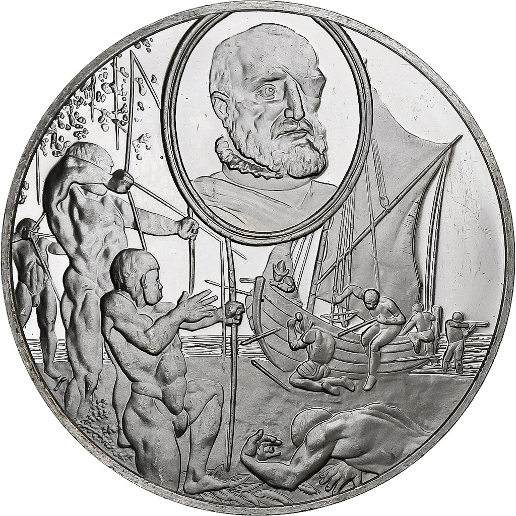 Germania, medaglia, Les Grands Explorateurs, Francisco de Orellana, Argento, BB+