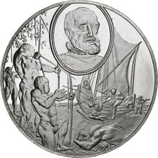 Germania, medaglia, Les Grands Explorateurs, Francisco de Orellana, Argento, BB+