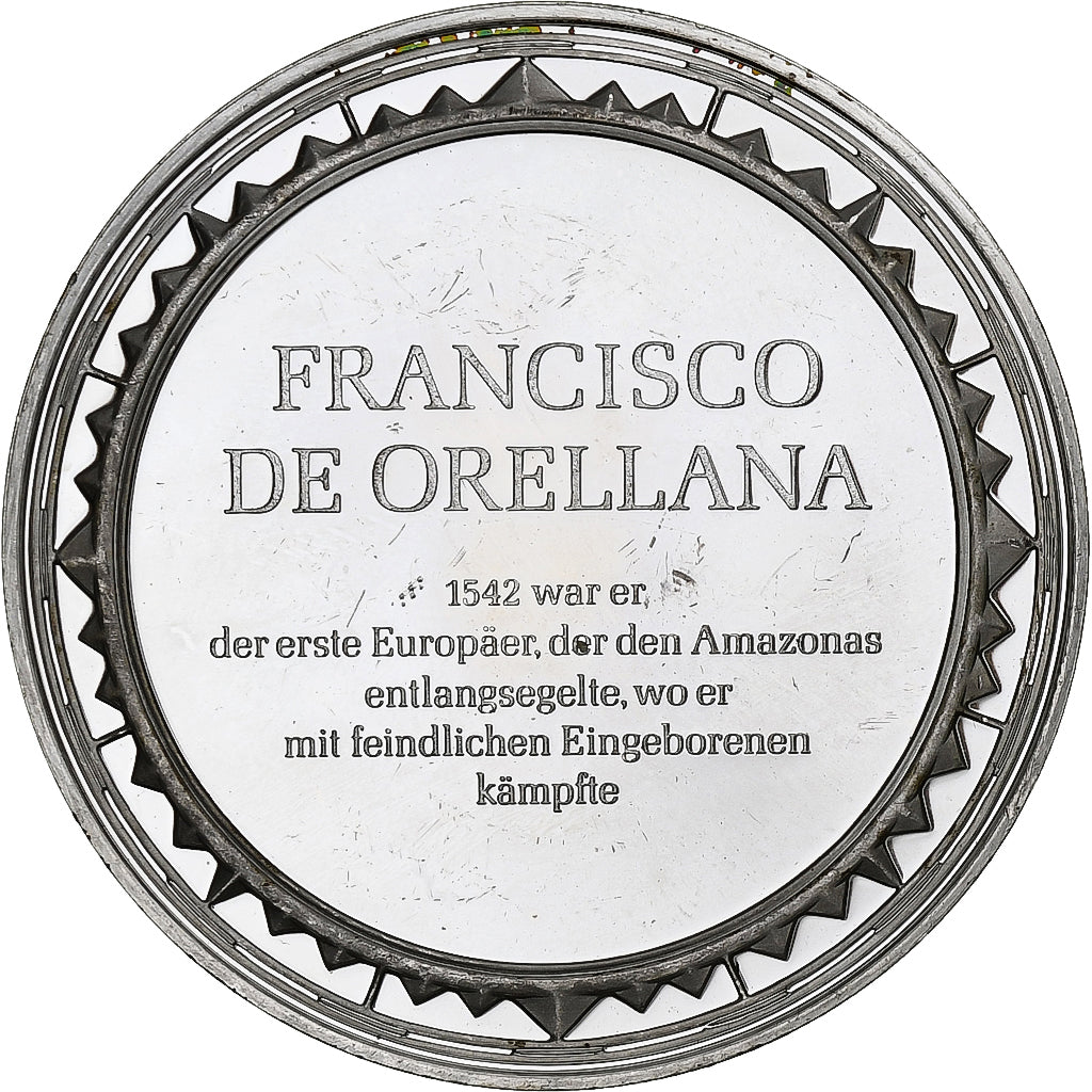 Germania, medaglia, Les Grands Explorateurs, Francisco de Orellana, Argento, BB+