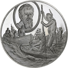 Deutschland, Medaille, Les Grands Explorateurs, Giovanni da Verrazano, Silber