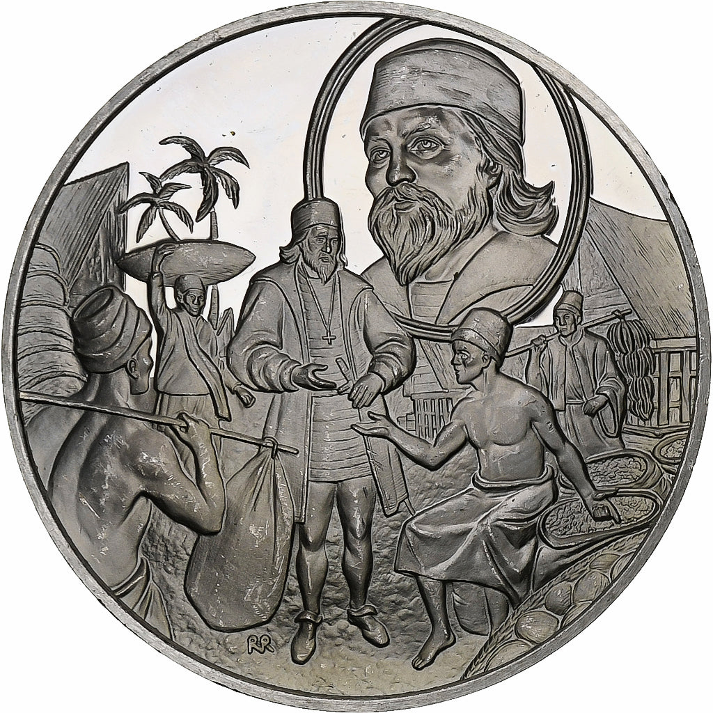 Germania, medaglia, Les Grands Explorateurs, Ludovico di Varthema, Argento, BB+