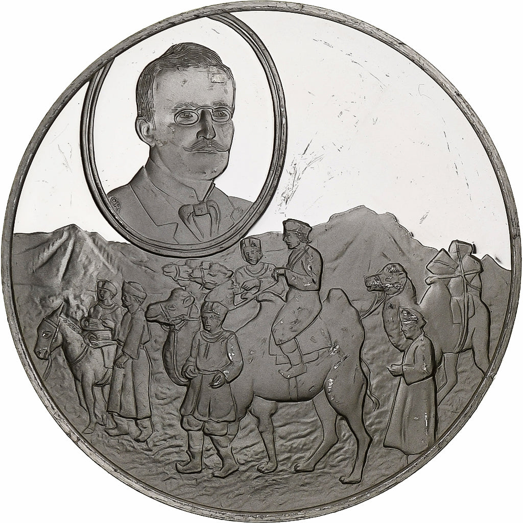 Duitsland, Medaille, Les Grands Explorateurs, Sven Hedin, Zilver, ZF+