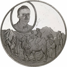 Allemagne, Médaille, Les Grands Explorateurs, Sven Hedin, Argent, TTB+