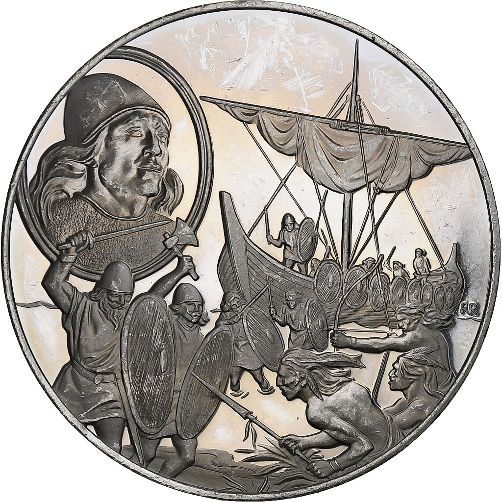 Germania, medaglia, Les Grands Explorateurs, Leif Erikson, Argento, BB+