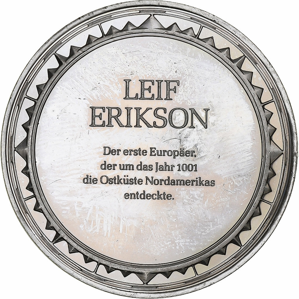 Germania, medaglia, Les Grands Explorateurs, Leif Erikson, Argento, BB+