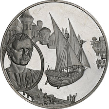 Germany, Medal, Les Grands Explorateurs, Marco Polo, Silver, AU(50-53)
