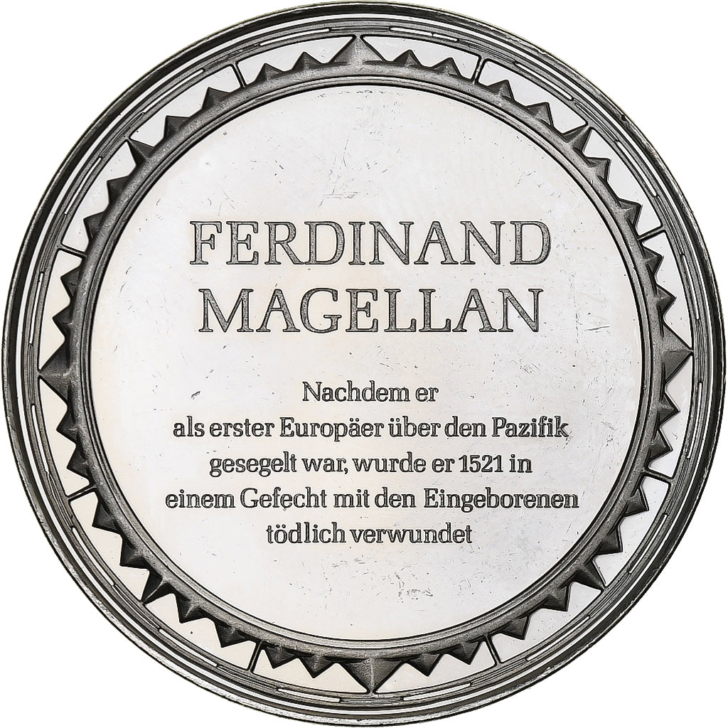 Allemagne, Médaille, Les Grands Explorateurs, Magellan, Argent, TTB+