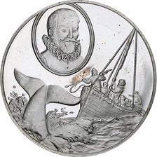 Deutschland, Medaille, Les Grands Explorateurs, Willem Barents, Silber, SS+