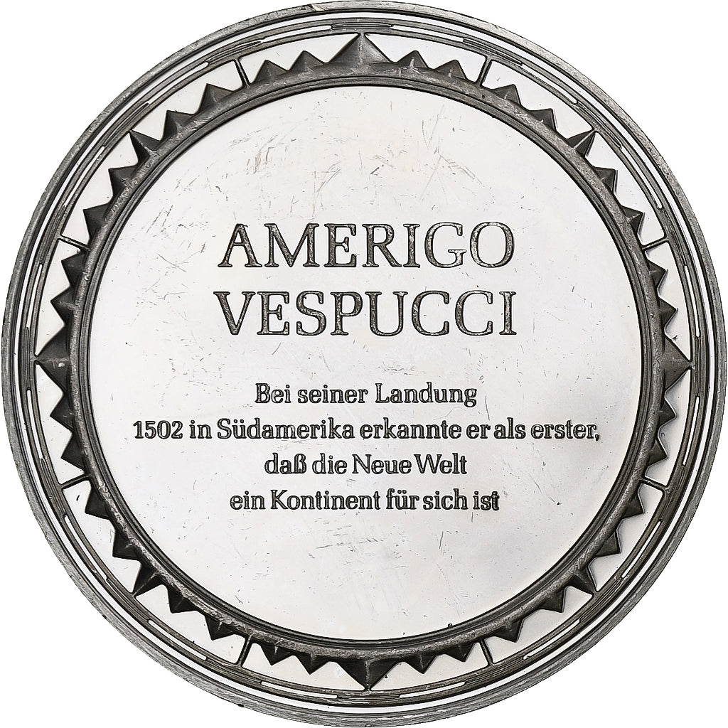 Germania, medaglia, Les Grands Explorateurs, Amerigo Vespucci, Argento, BB+