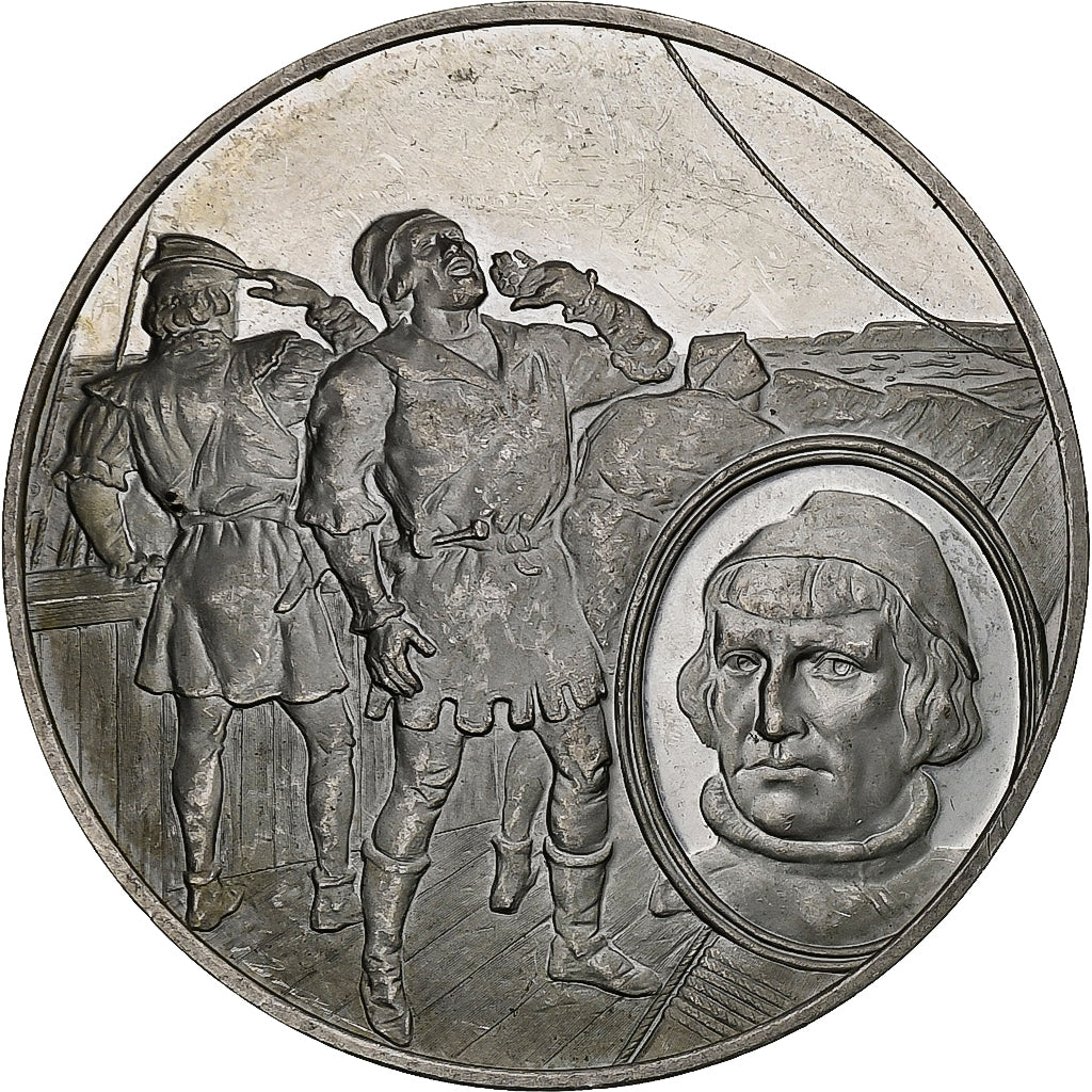 Germany, Medal, Les Grands Explorateurs, John Cabot, Silver, AU(50-53)