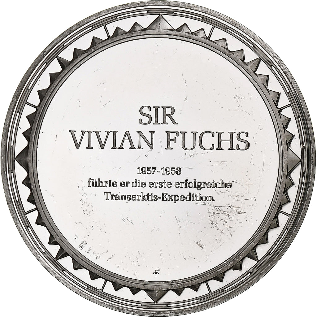 Germany, Medal, Les Grands Explorateurs, Sir Vivian Fuchs, Silver, AU(50-53)