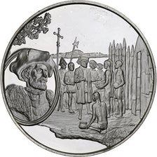 Deutschland, Medaille, Les Grands Explorateurs, Jacques Cartier, Silber, SS+
