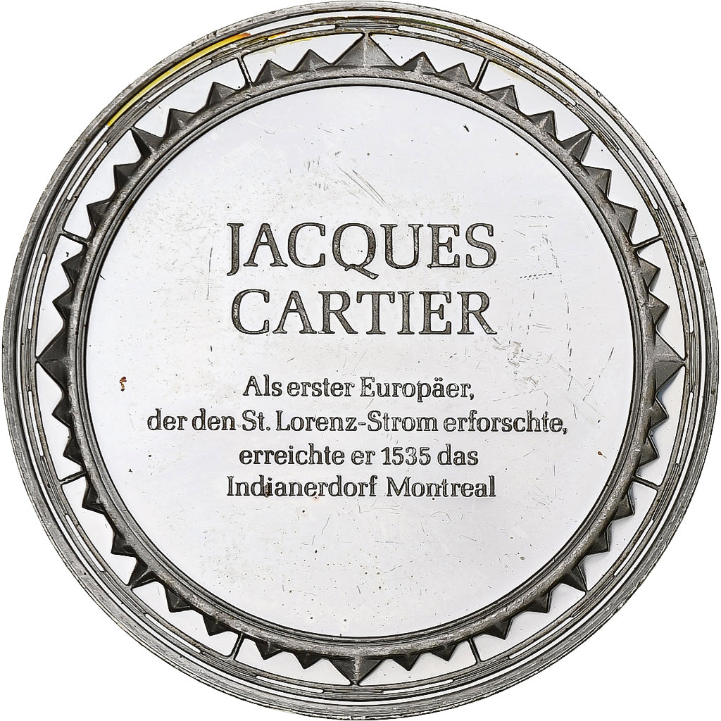 Deutschland, Medaille, Les Grands Explorateurs, Jacques Cartier, Silber, SS+