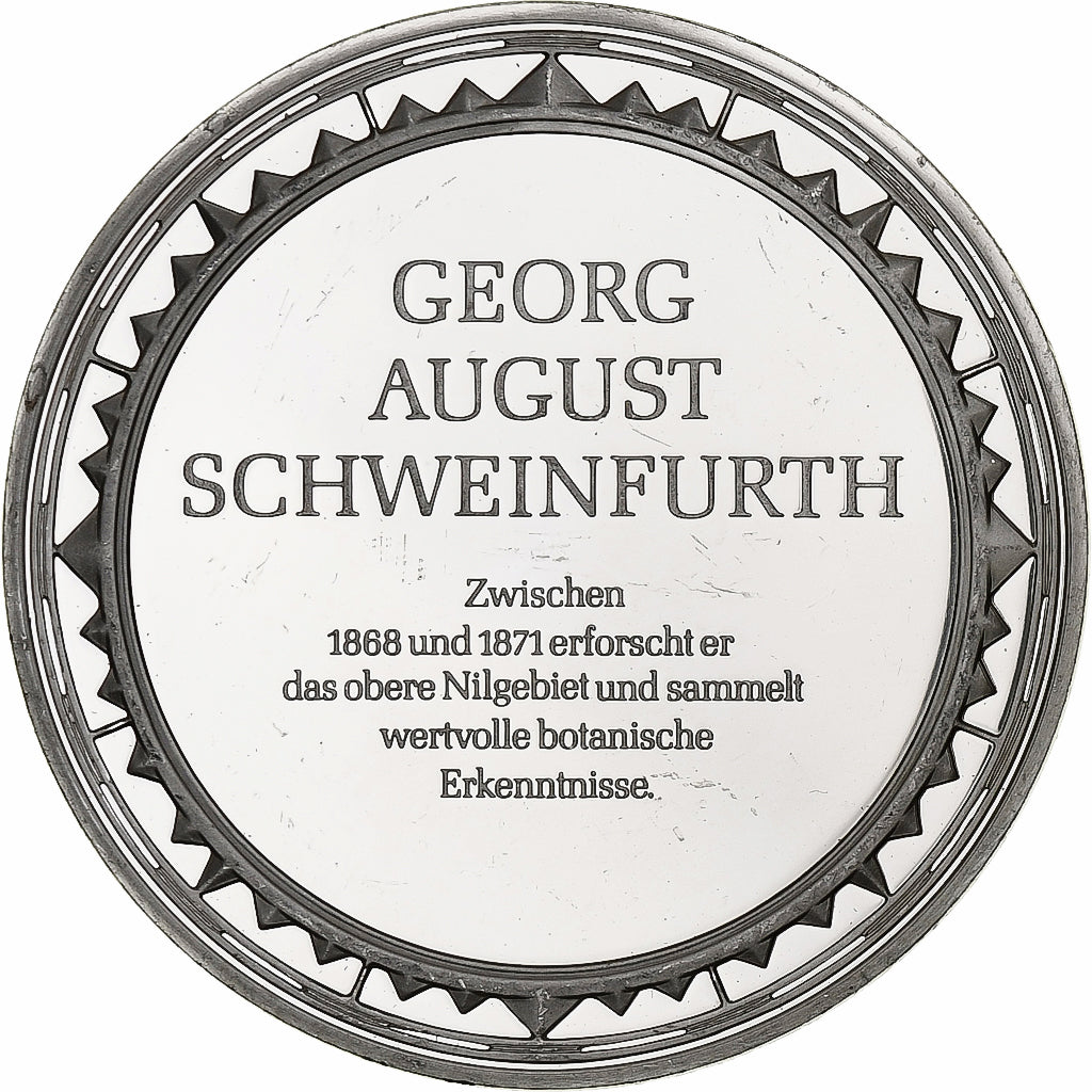 Allemagne, Médaille, Les Grands Explorateurs, Georg August Schweinfurth