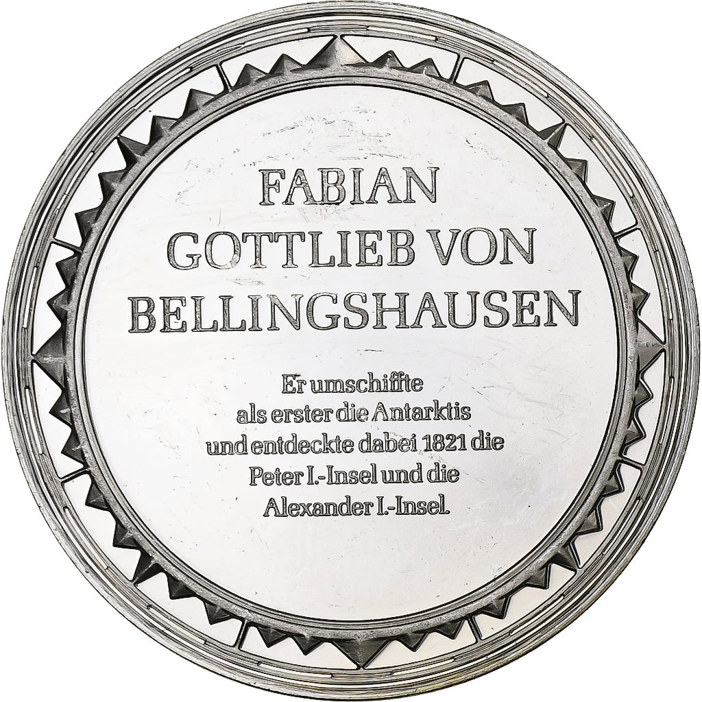 Alemania, medalla, Les Grands Explorateurs, Fabian Gottlieb von Bellingshausen
