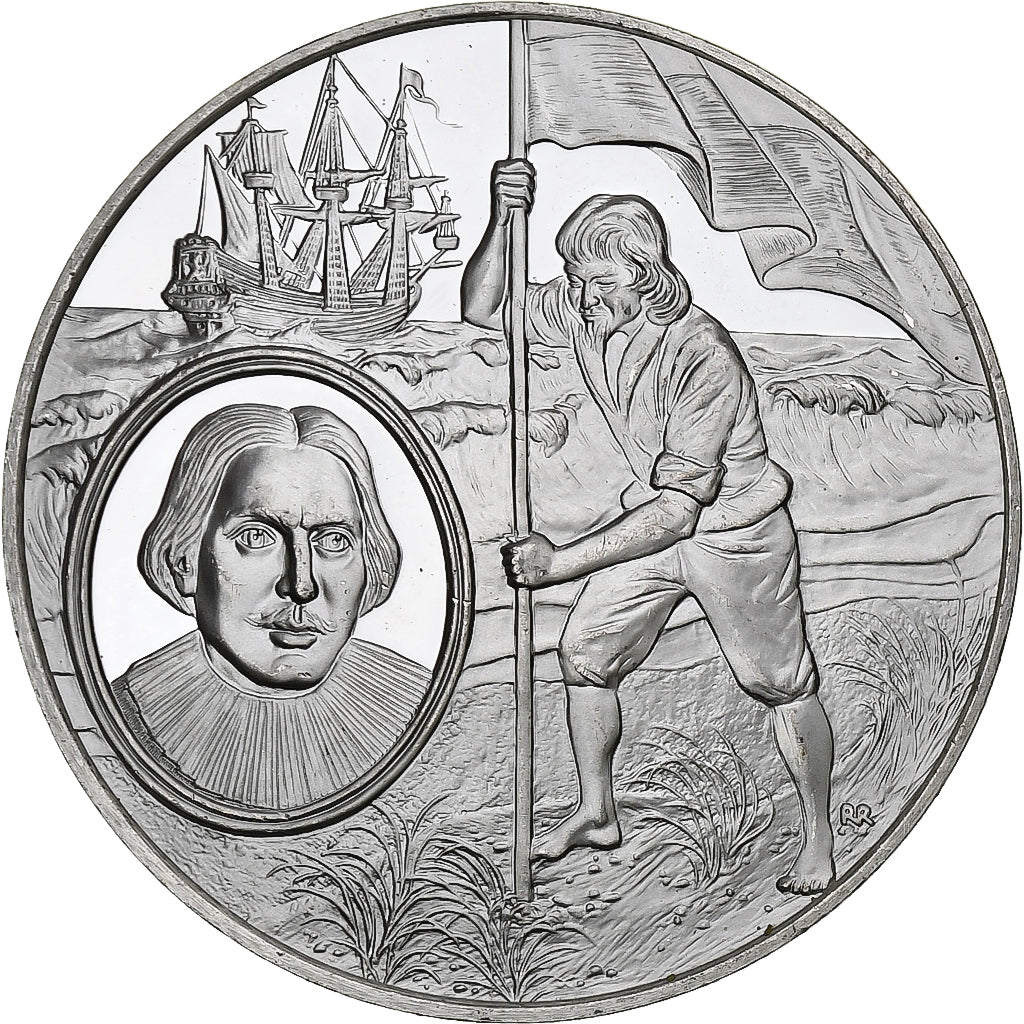 Germany, Medal, Les Grands Explorateurs, Abel Janszoon Tasman, Silver, AU(50-53)