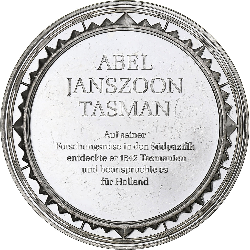 Germany, Medal, Les Grands Explorateurs, Abel Janszoon Tasman, Silver, AU(50-53)