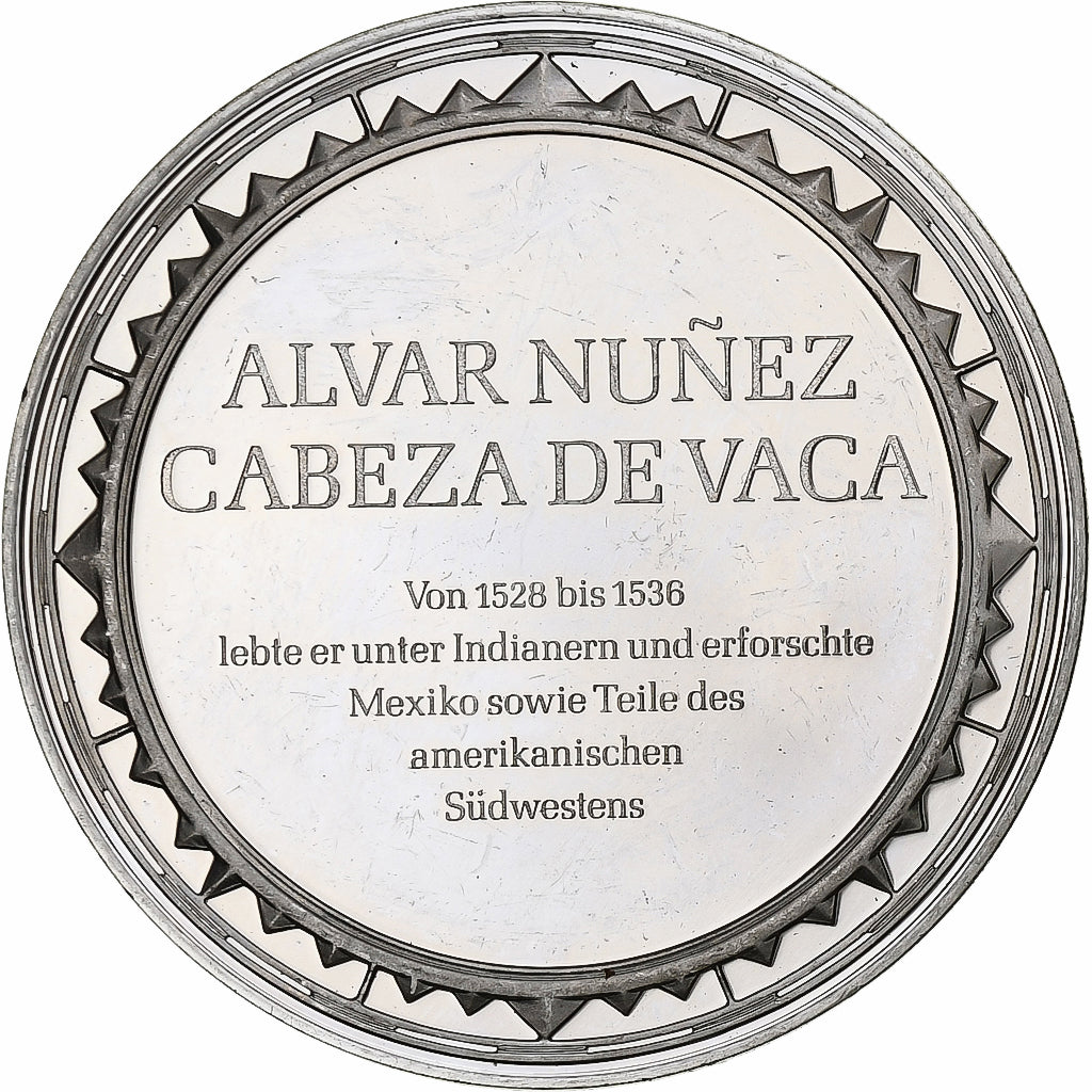 Germany, Medal, Les Grands Explorateurs, Alvar Nunez Cabeza de Vaga, Silver