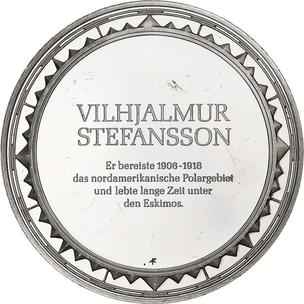 Allemagne, Médaille, Les Grands Explorateurs, Vilhjalmur Stefansson, Argent