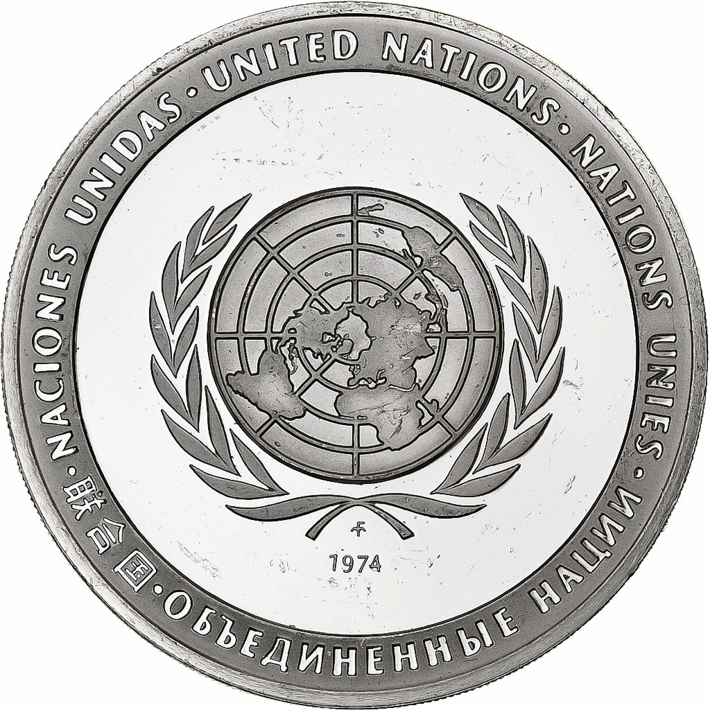 France, Médaille, Nations Unies, The World of Work, 1974, Argent, TTB+