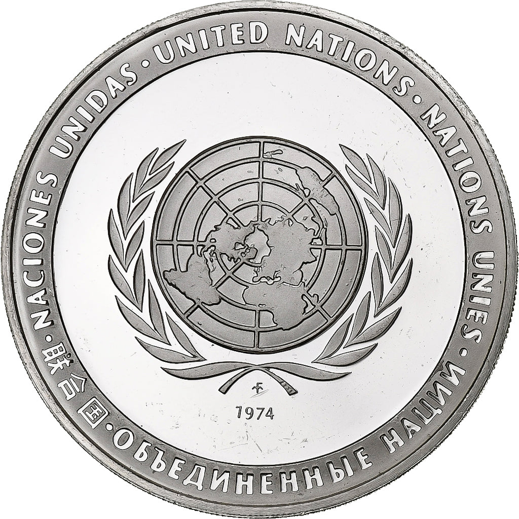 France, Medal, Nations Unies, Universal Postal Union, 1974, Silver, AU(50-53)
