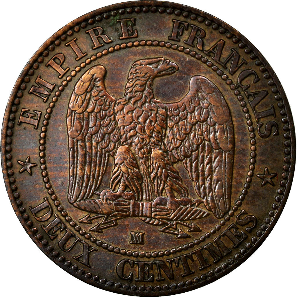 Monnaie, France, Napoleon III, Napoléon III, 2 Centimes, 1857, Marseille, TTB