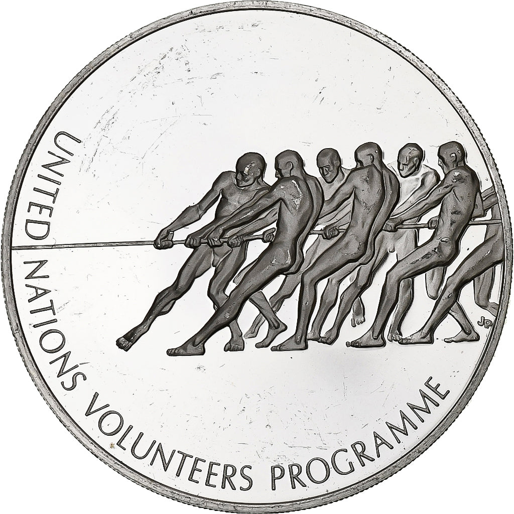 France, Medal, Nations Unies, United Nations Volunteers Programme, 1973, Silver