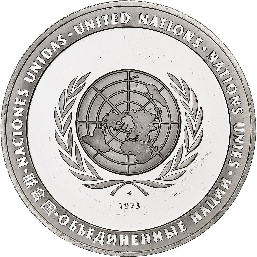 France, Medal, Nations Unies, United Nations Volunteers Programme, 1973, Silver