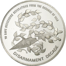 France, Medal, Nations Unies, Disarmament Decade, 1973, Silver, AU(50-53)