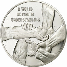 France, Medal, Nations Unies, A World United in Understanding, 1972, Silver