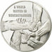 France, Medal, Nations Unies, A World United in Understanding, 1972, Silver