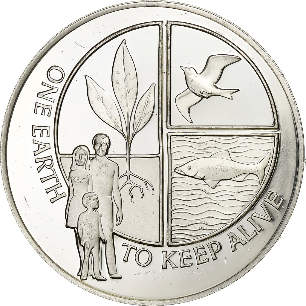 France, Medal, Nations Unies, One Earth to Keep Alive, 1972, Silver, AU(50-53)