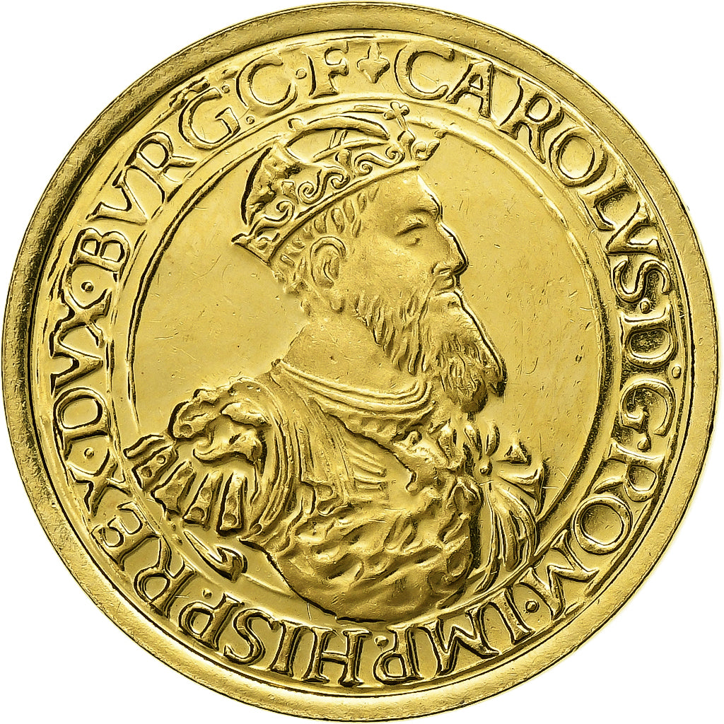 Belgique, 50 Écu, 1/2 Oz, Charles Quint, 1987, Bruxelles, BE, Or, SUP, KM:167