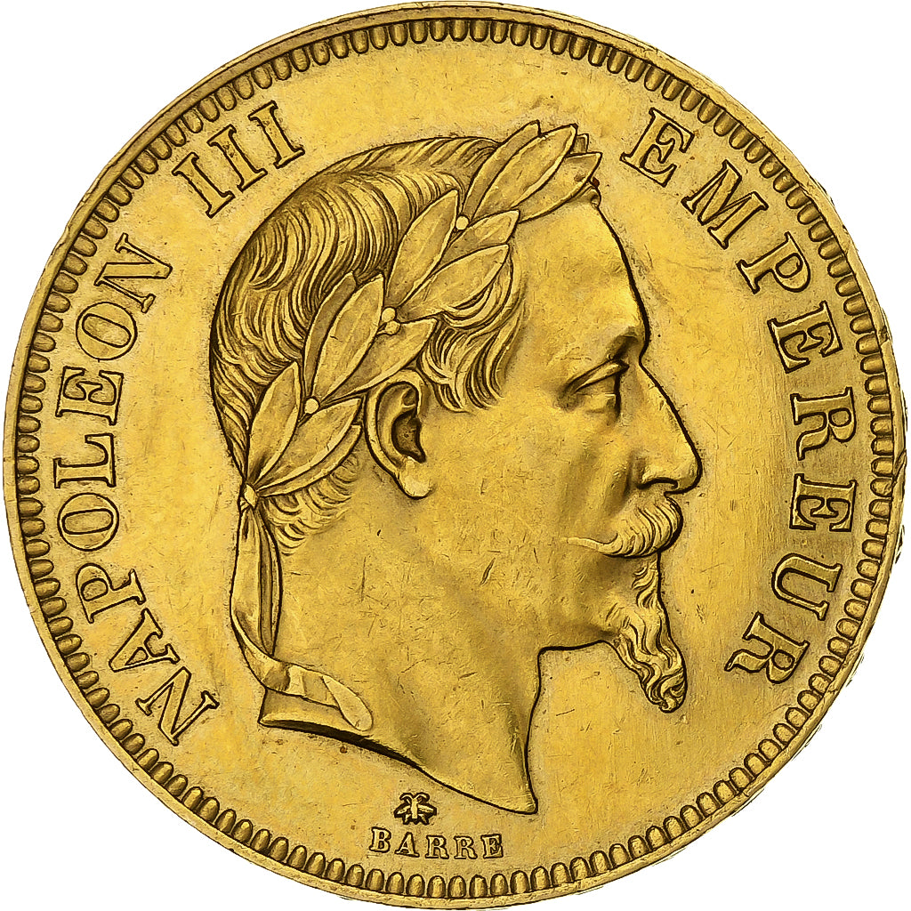 Francja, Napoleon III, 100 Francs, 1862, Paris, Złoto, AU(55-58), Gadoury:1136