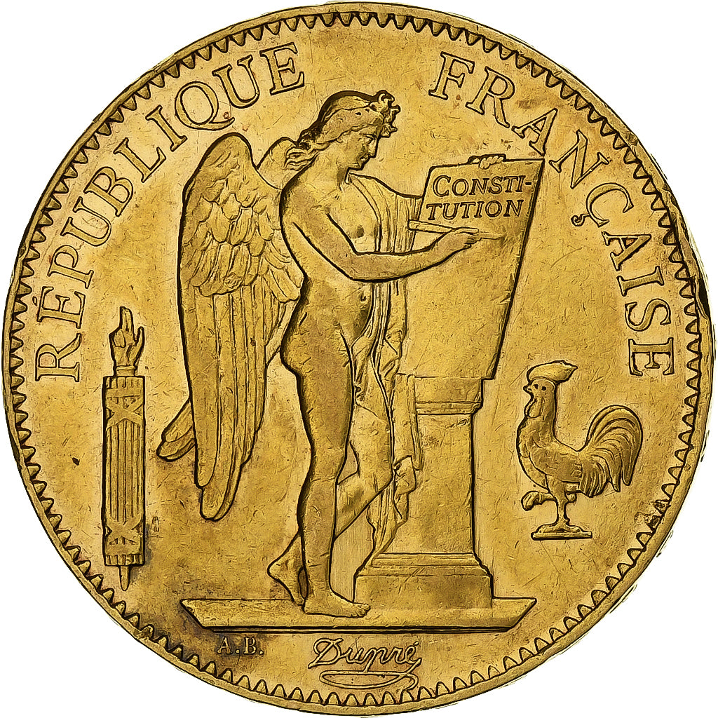 France, 100 Francs, Génie, 1882, Paris, Gold, AU(50-53), Gadoury:1137, KM:832