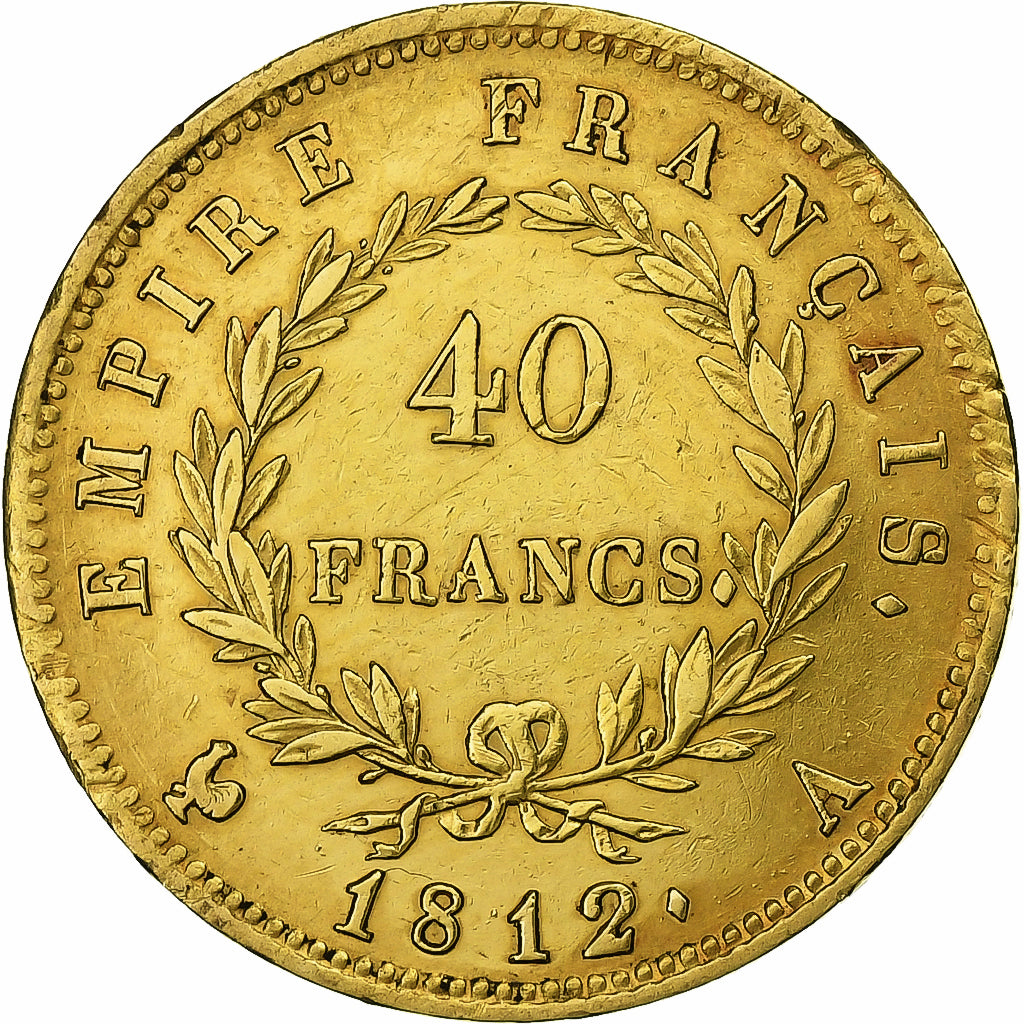 France, 40 Francs, Napoléon I, 1812, Paris, Or, TTB, Gadoury:1084, KM:696.1