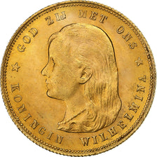 Netherlands, Wilhelmina I, 10 Gulden, 1897, Gold, MS(63), KM:118