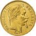 França, Napoleon III, 20 Francs, Napoléon III, 1870, Paris, Dourado