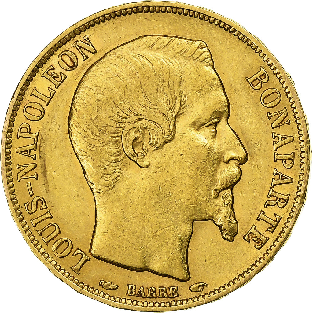 Coin, France, Napoleon III, Napoléon III, 20 Francs, 1852, Paris, AU(50-53)